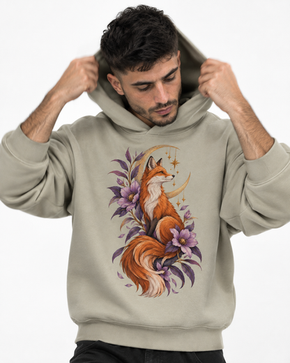Men's Sculpted Heavyweight Fox Graphic Hoodie